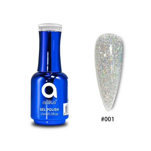 Disco Jel Kalıcı Oje 10 ml 001 Holografik Gümüş | Ailika