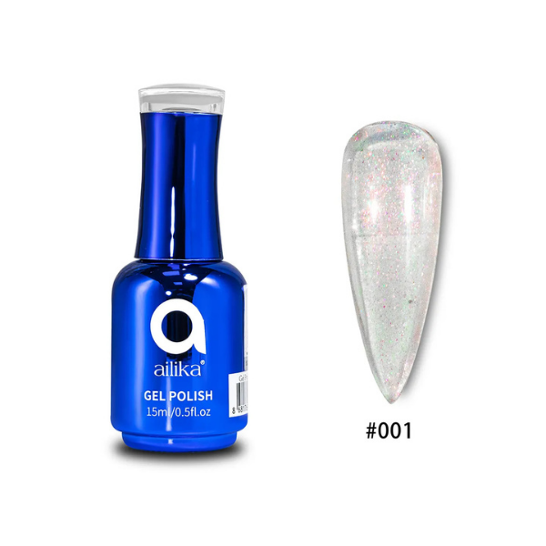 Simli Kalıcı Oje | Glitter Jel | 001 Pudra Taşı | 15 ml | Ailika