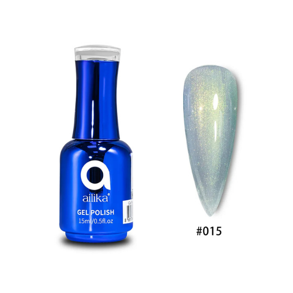 Simli Kalıcı Oje | Glitter Jel | 015 Kül Gri | 15 ml | Ailika