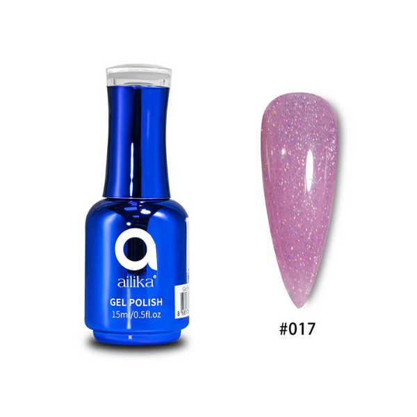 Simli Kalıcı Oje | Glitter Jel | 017 Pembe Karanfil | 15 ml | Ailika