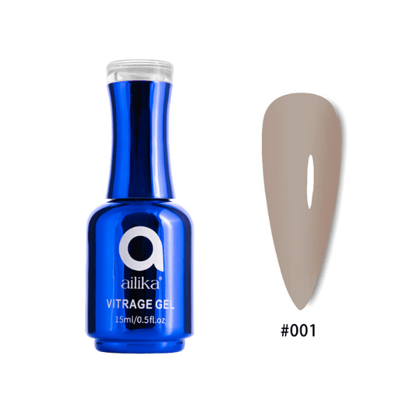 Ailika Vitrage Kalıcı Oje 001 Sütlü Kahve – Cam Efektli 15 ml