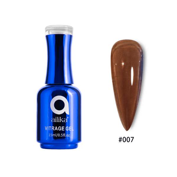 Ailika Vitrage Kalıcı Oje 007 Koyu Kestane – Cam Efektli 15 ml
