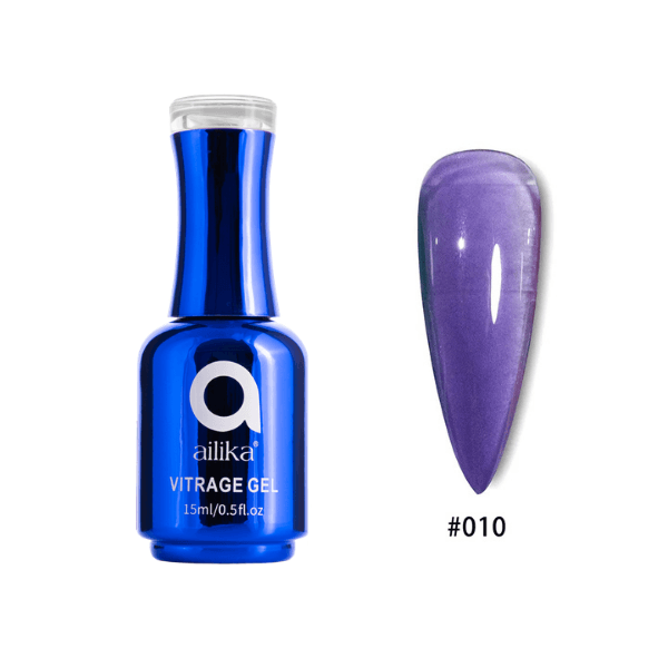 Ailika Vitrage Kalıcı Oje 010 Menekşe Moru – Cam Efektli 15 ml