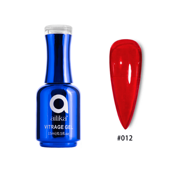Ailika Vitrage Kalıcı Oje 012 Yakut Kırmızısı – Cam Efektli 15 ml