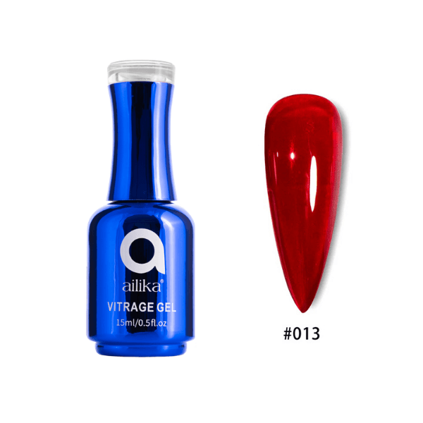 Ailika Vitrage Kalıcı Oje 013 Bordo Kırmızı – Cam Efektli 15 ml