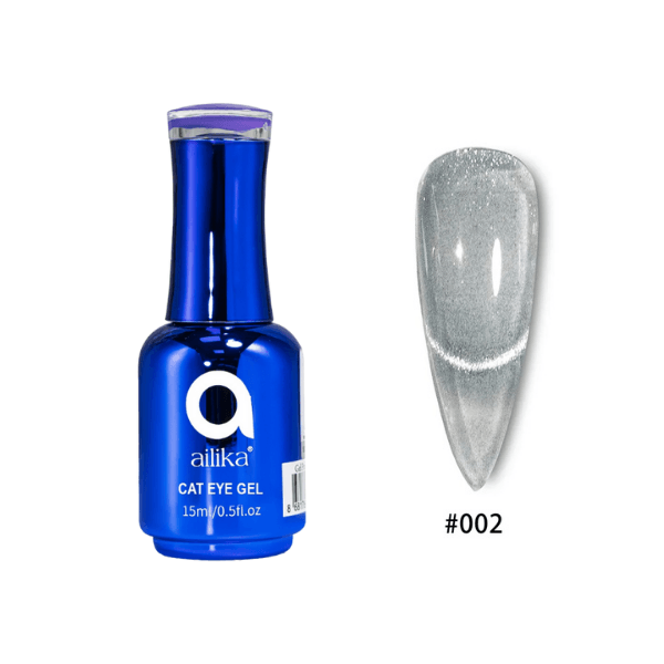 Kedi Gözü Kalıcı Oje 002 Gümüş Cat Eye – 15 ml | Ailika