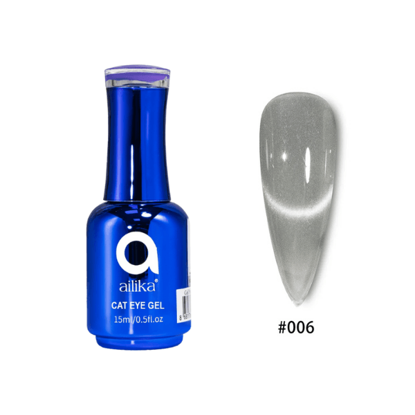 Kedi Gözü Kalıcı Oje 006 Koyu Gri Cat Eye – 15 ml | Ailika