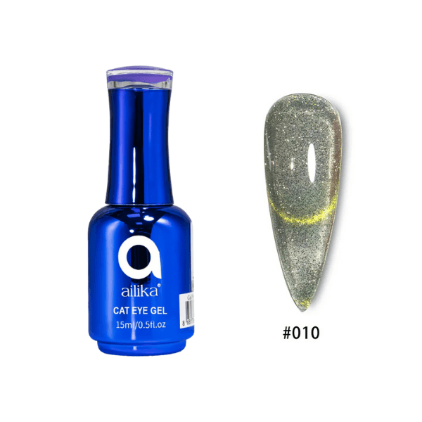 Kedi Gözü Kalıcı Oje 010 Zeytin Gri Cat Eye – 15 ml | Ailika
