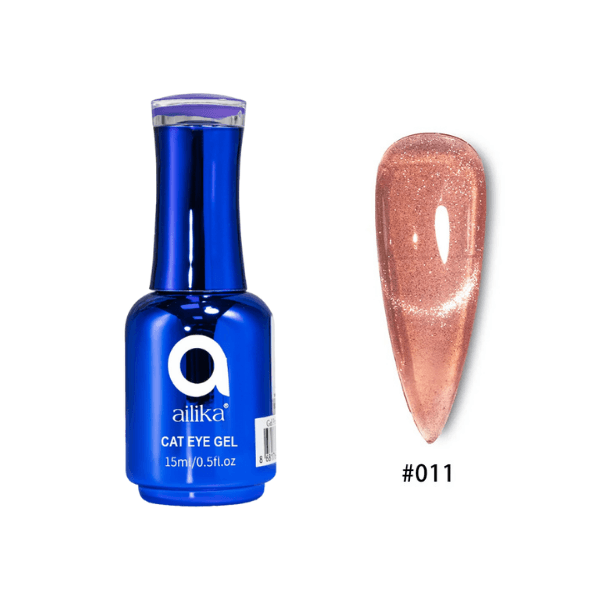 Kedi Gözü Kalıcı Oje 011 Rose Gold Cat Eye – 15 ml | Ailika