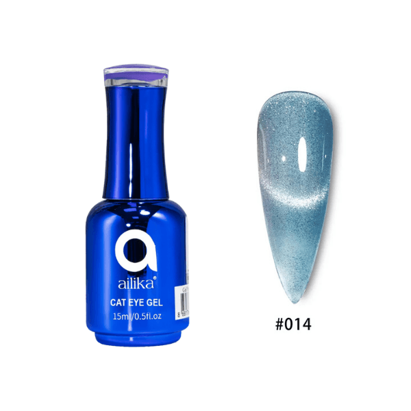 Kedi Gözü Kalıcı Oje 014 Buz Mavisi Cat Eye – 15 ml | Ailika