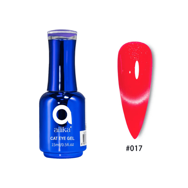 Kedi Gözü Kalıcı Oje 017 Klasik Kırmızı Cat Eye – 15 ml | Ailika