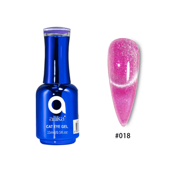 Kedi Gözü Kalıcı Oje 018 Pastel Pembe Cat Eye – 15 ml | Ailika