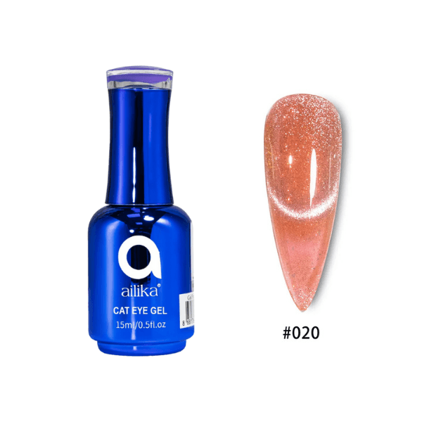 Kedi Gözü Kalıcı Oje 020 Şeftali Cat Eye – 15 ml | Ailika
