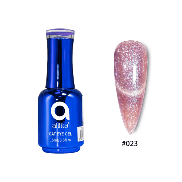 Kedi Gözü Kalıcı Oje 023 Şeftali Pembe Cat Eye – 15 ml | Ailika
