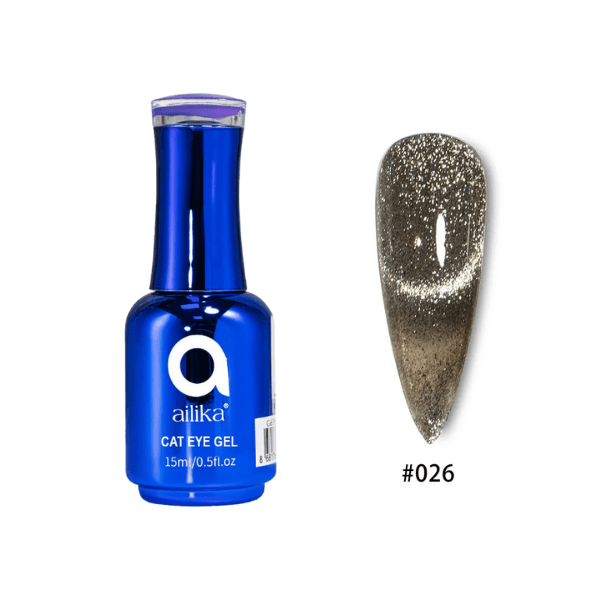 Kedi Gözü Kalıcı Oje 026 Füme Cat Eye – 15 ml | Ailika