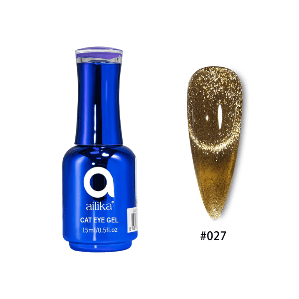Kedi Gözü Kalıcı Oje 027 Antik Altın Cat Eye – 15 ml | Ailika