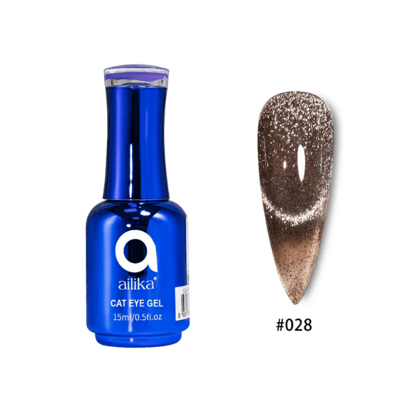 Kedi Gözü Kalıcı Oje 028 Bronz Cat Eye – 15 ml | Ailika