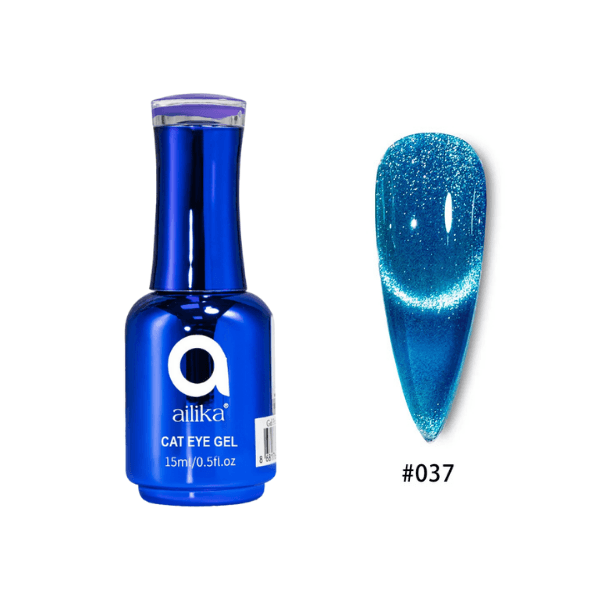 Kedi Gözü Kalıcı Oje 037 Okyanus Mavisi Cat Eye – 15 ml | Ailika