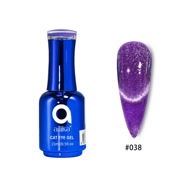 Kedi Gözü Kalıcı Oje 038 Menekşe Cat Eye – 15 ml | Ailika