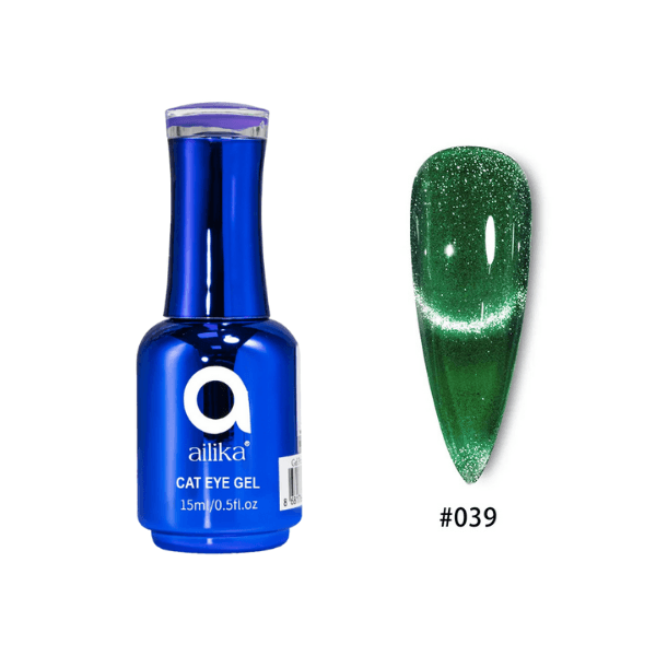 Kedi Gözü Kalıcı Oje 039 Orman Yeşili Cat Eye – 15 ml | Ailika
