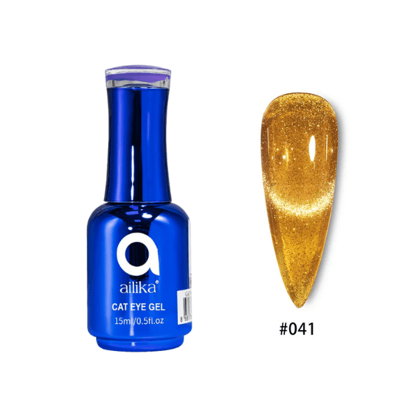 Kedi Gözü Kalıcı Oje 041 Koyu Altın Cat Eye – 15 ml | Ailika