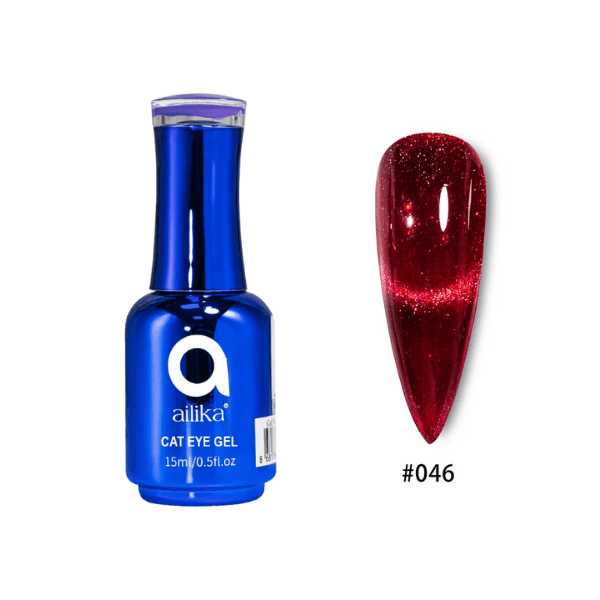 Kedi Gözü Kalıcı Oje 046 Bordo Cat Eye – 15 ml | Ailika