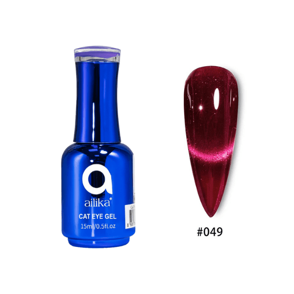 Kedi Gözü Kalıcı Oje 049 Koyu Vişne Cat Eye – 15 ml | Ailika