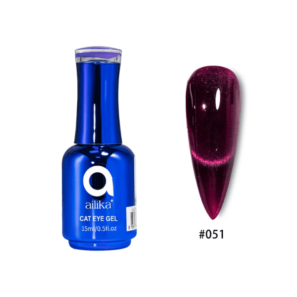 Kedi Gözü Kalıcı Oje 051 Mürdüm Cat Eye – 15 ml | Ailika